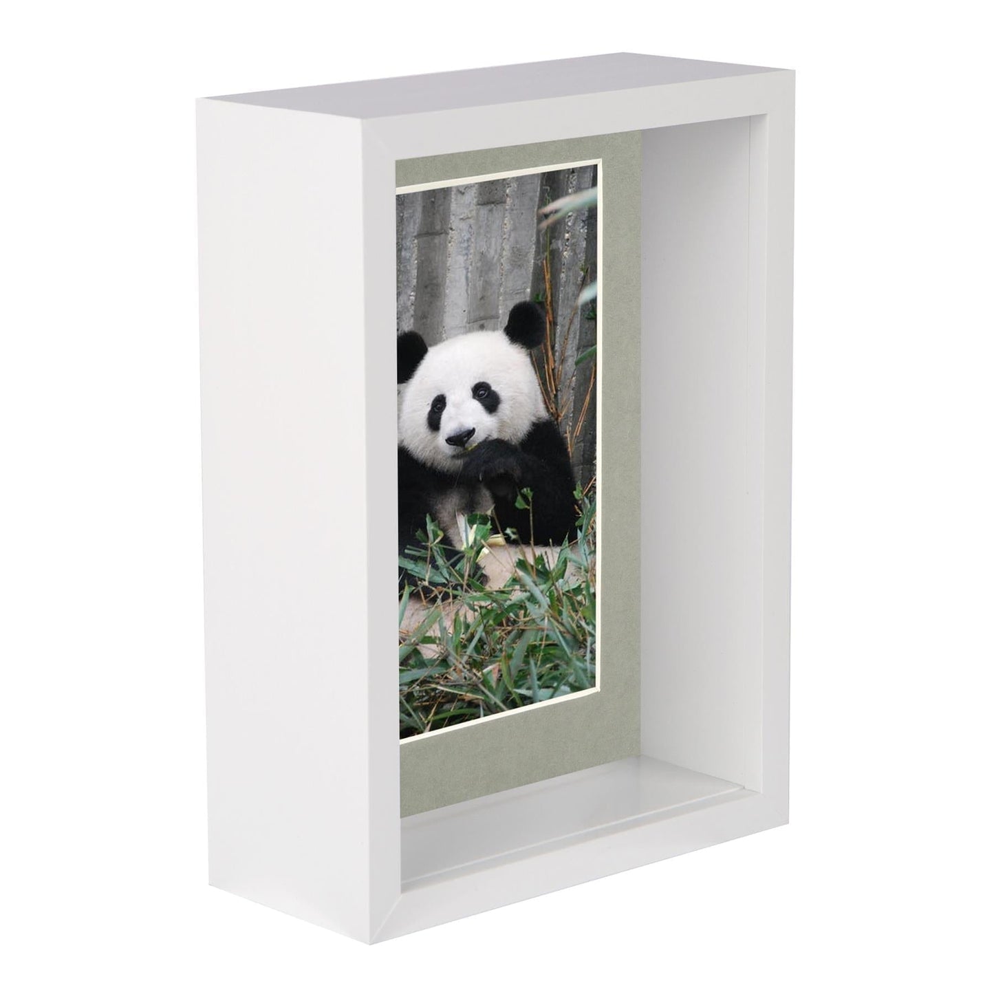 5 x 7 White 3D Deep Box Photo Frame - with 4 x 6 Mount