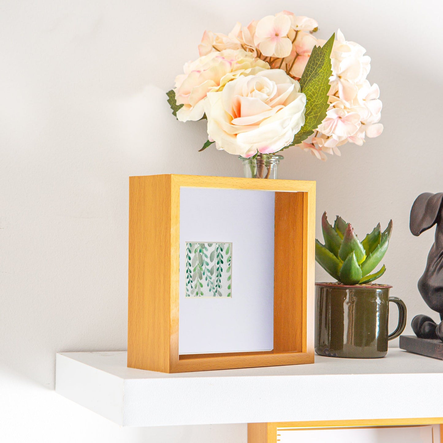 6 x 6 3D Deep Box Photo Frame with 2 x 2 Mount