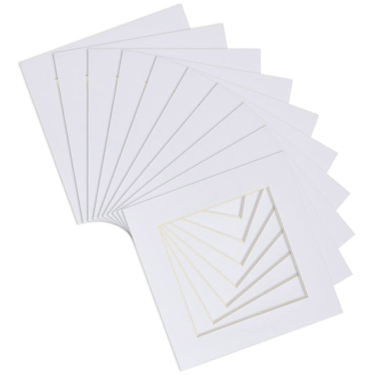 6 x 6 Picture Mounts for 8 x 8 Frame - Pack of 10